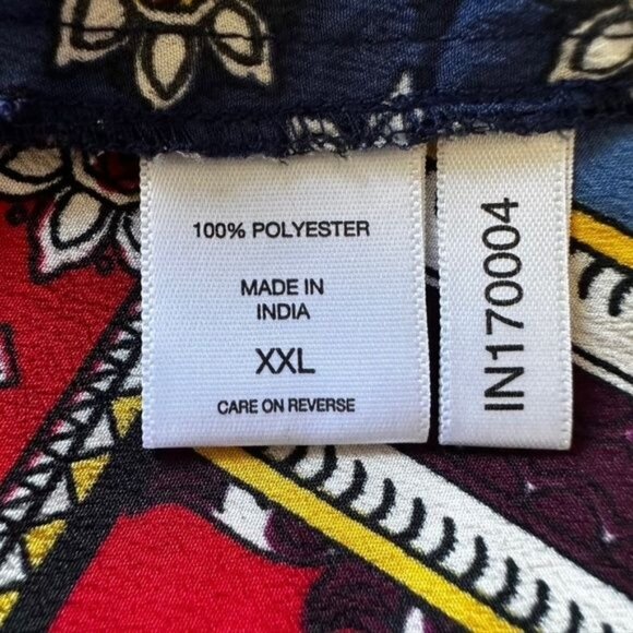 New York & Co Colorful Boho Patchwork Pattern Tie-Front Romper Plus Size XXL - Picture 8 of 9